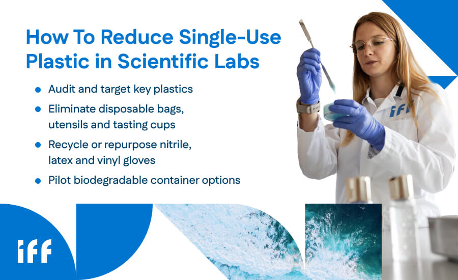 A female in an IFF lab coat conducting an experiment