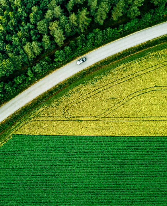 road top view