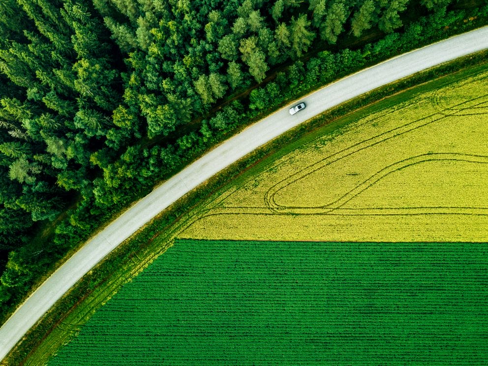 road top view