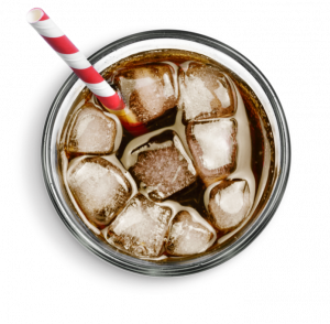 A glass of soda