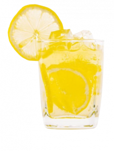 A glass of non-alcoholic beverage