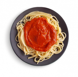 A plate of spaghetti