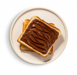 Chocolate spread on toast