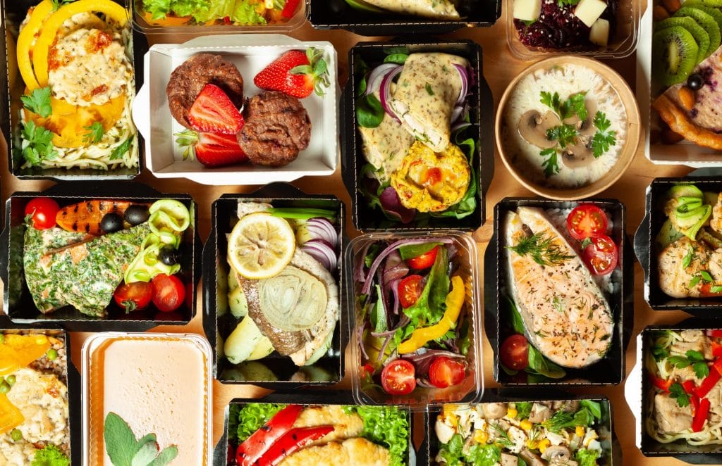 Different types of food