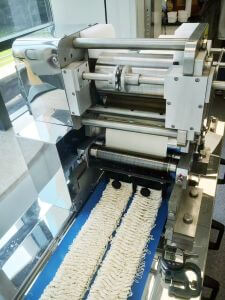Part of the instant noodle production line at the Shanghai Creative Center.