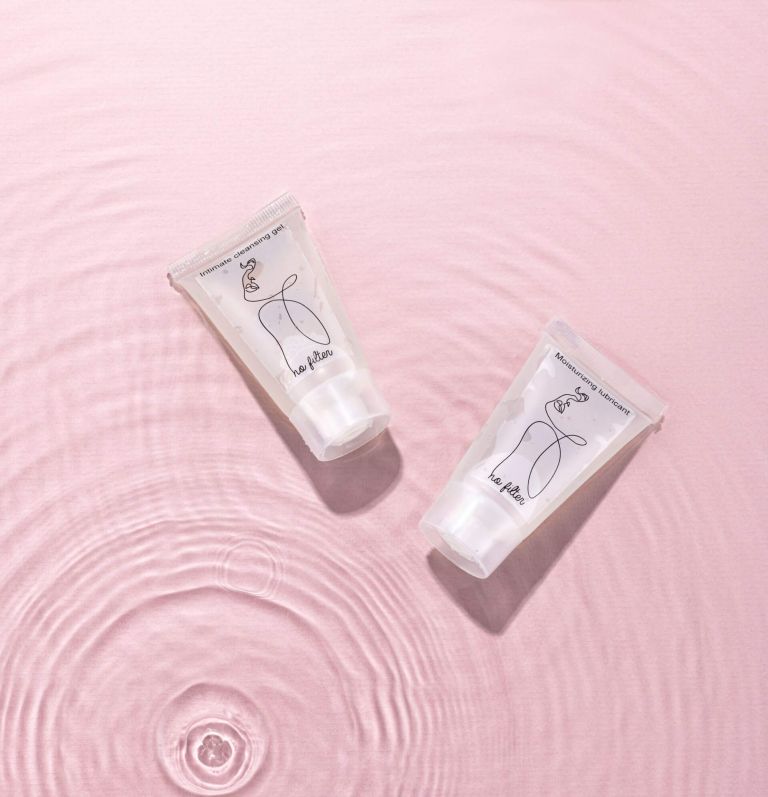 Two tubes of intimate care product labeled 