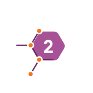 Purple hexagon labeled 