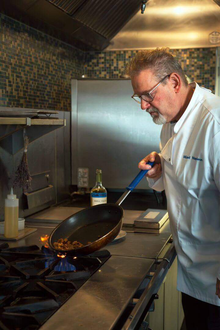 IFF team member cooking in the kitchen at the location in South Brunswick, New Jersey